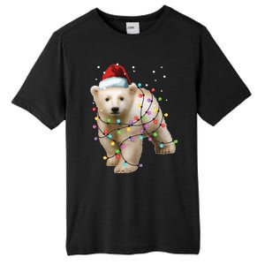 Santa Polar Bear Christmas Bear Lover Gift Tall Fusion ChromaSoft Performance T-Shirt