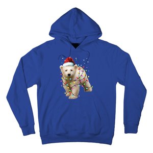 Santa Polar Bear Christmas Bear Lover Gift Hoodie