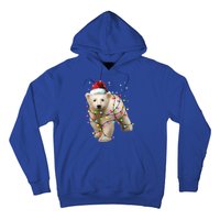 Santa Polar Bear Christmas Bear Lover Gift Hoodie