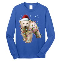 Santa Polar Bear Christmas Bear Lover Gift Long Sleeve Shirt