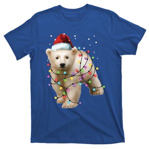 Santa Polar Bear Christmas Bear Lover Gift T-Shirt