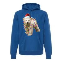 Santa Polar Bear Christmas Bear Lover Gift Premium Hoodie