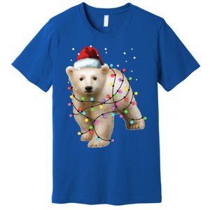 Santa Polar Bear Christmas Bear Lover Gift Premium T-Shirt