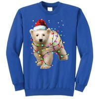 Santa Polar Bear Christmas Bear Lover Gift Tall Sweatshirt