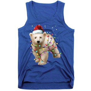 Santa Polar Bear Christmas Bear Lover Gift Tank Top