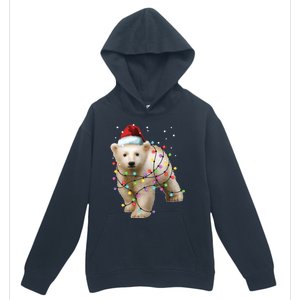 Santa Polar Bear Christmas Bear Lover Gift Urban Pullover Hoodie