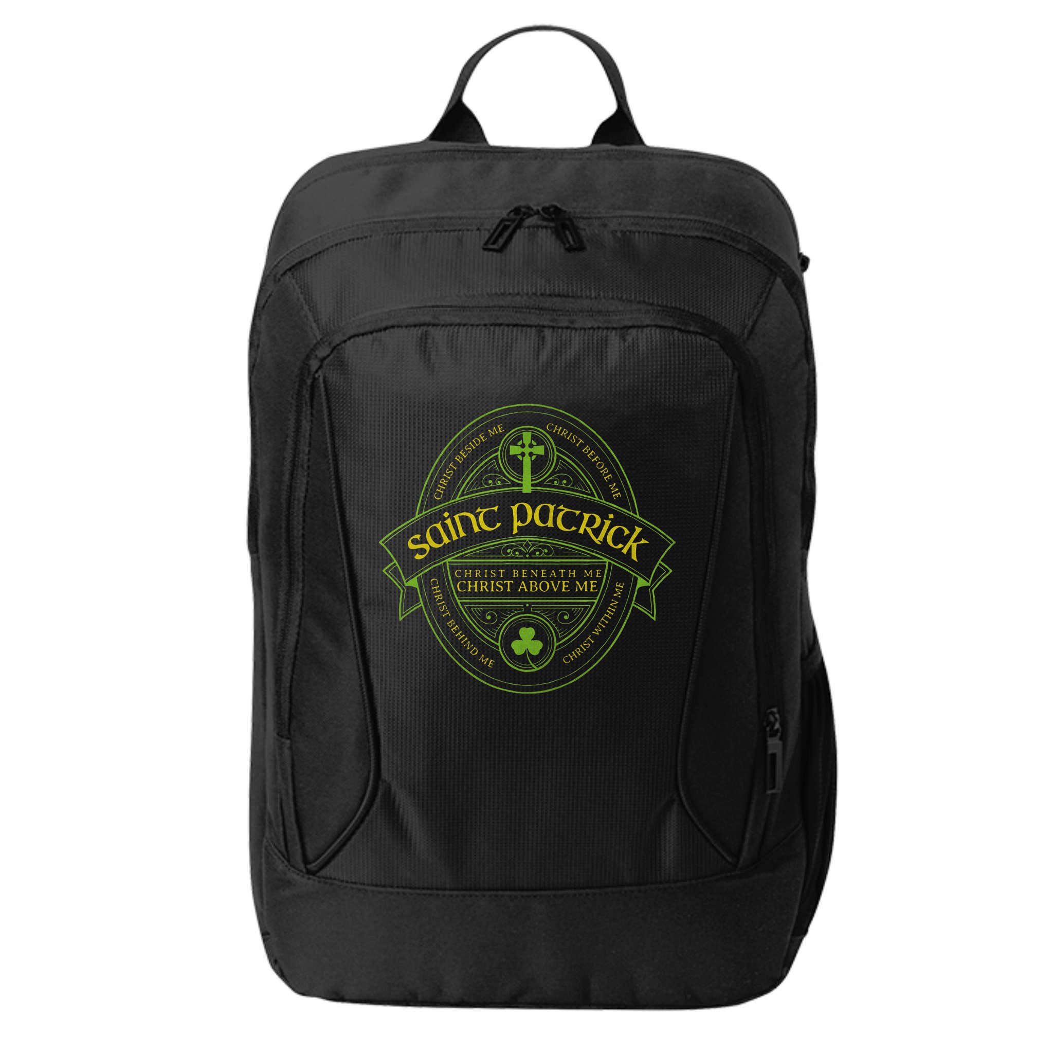 St Patrick Breastplate Prayer Catholic Saint Patricks Day City Backpack