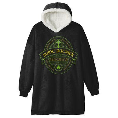 St Patrick Breastplate Prayer Catholic Saint Patricks Day Hooded Wearable Blanket