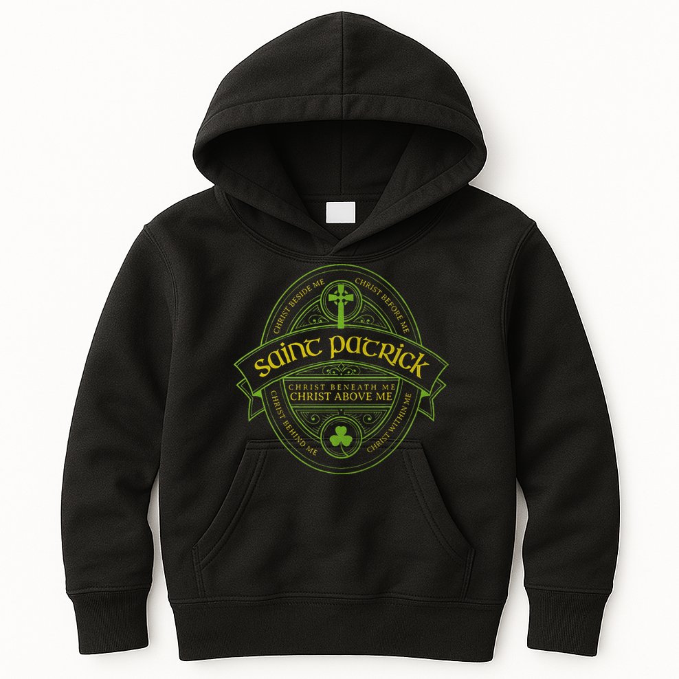 St Patrick Breastplate Prayer Catholic Saint Patricks Day Kids Hoodie