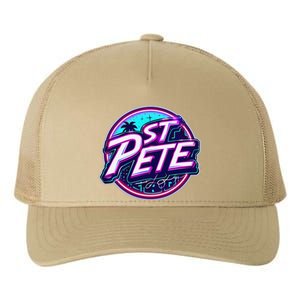 St. Pete Beach Florida St. Petersburg Palm Trees Sunshine Yupoong Adult 5-Panel Trucker Hat