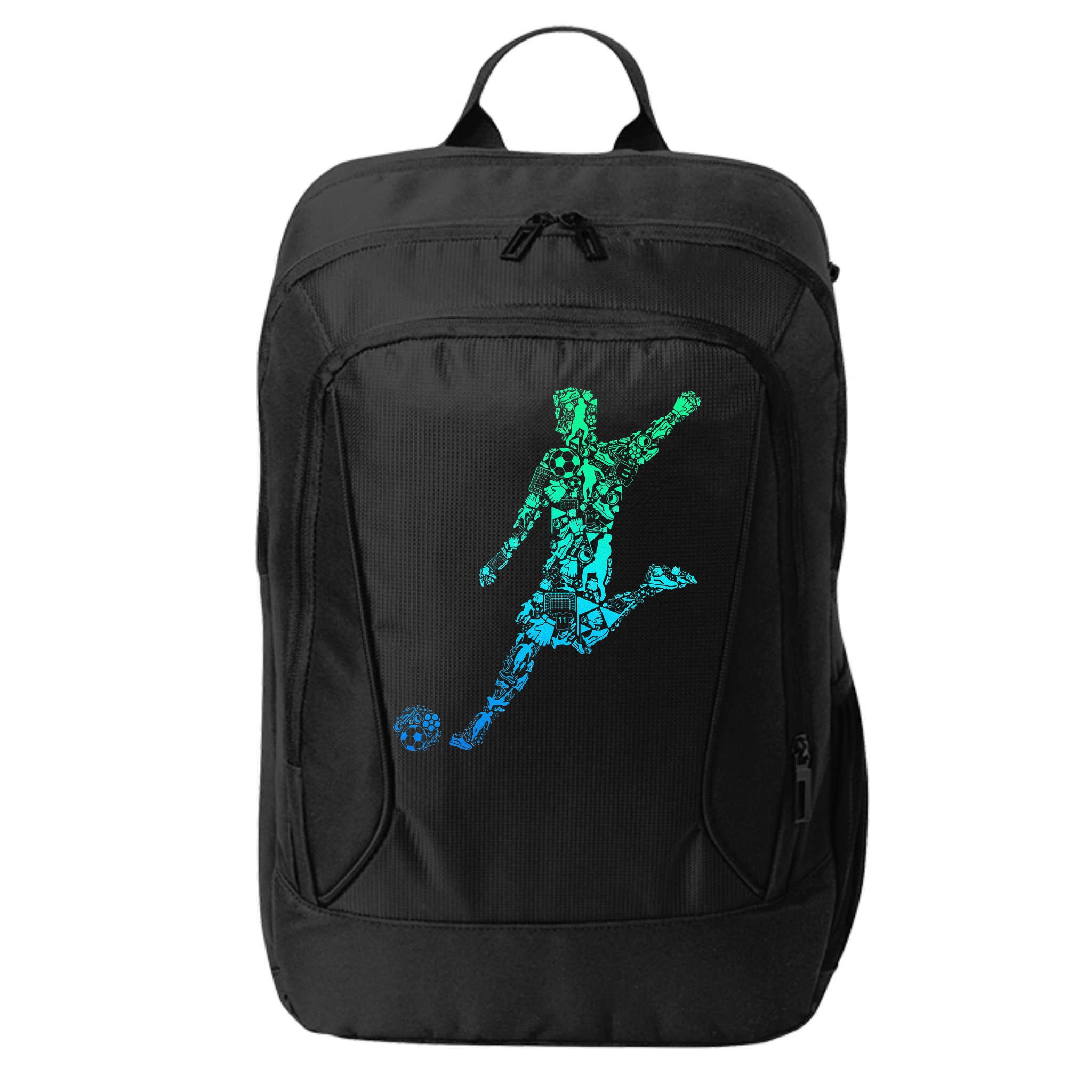 Soccer Player Boy City Backpack