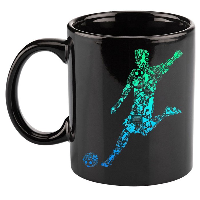 Soccer Player Boy 11oz C Handle Ceramic Mug