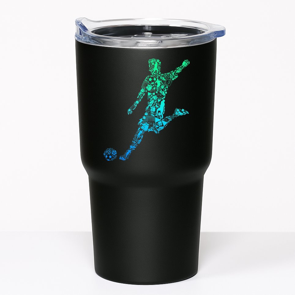 Soccer Player Boy Tumbler
