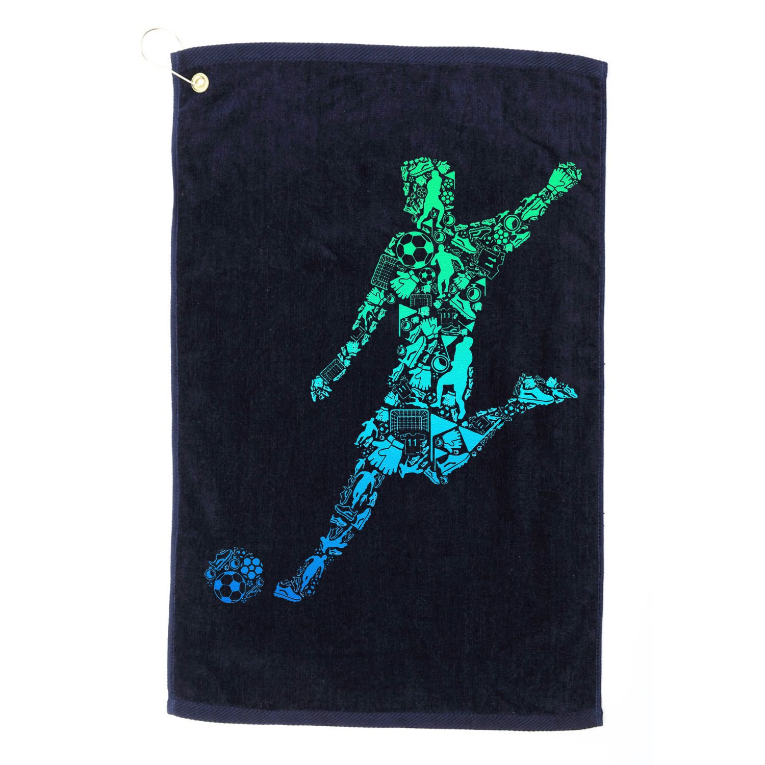 Soccer Player Boy Golf Towel