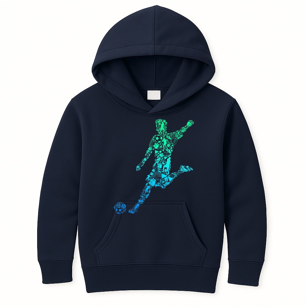 Soccer Player Boy Kids Hoodie