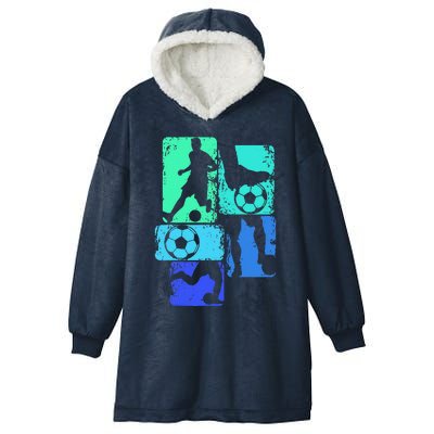 Soccer Player Boy Hooded Wearable Blanket