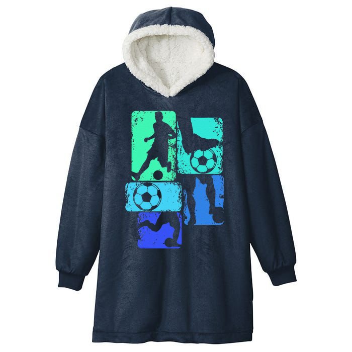 Soccer Player Boy Hooded Wearable Blanket