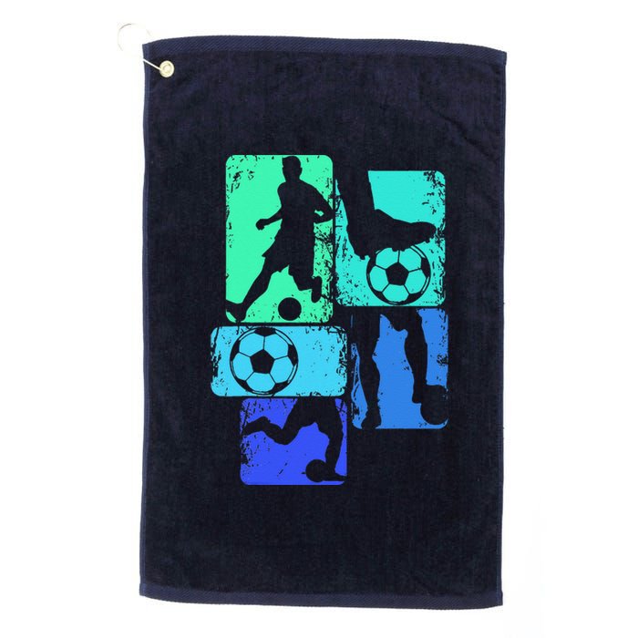 Soccer Player Boy Platinum Collection Golf Towel