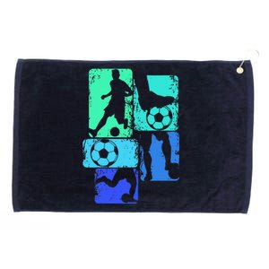 Soccer Player Boy Grommeted Golf Towel