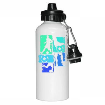 Soccer Player Boy Aluminum Water Bottle 