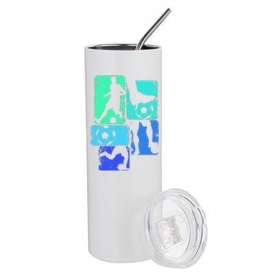 Soccer Player Boy Stainless Steel Tumbler