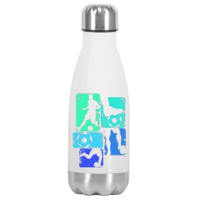 Soccer Player Boy Stainless Steel Insulated Water Bottle