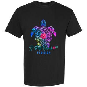 St. Pete Beach Florida Tie Dye Sea Turtle Vacation 2024 Garment-Dyed Heavyweight T-Shirt