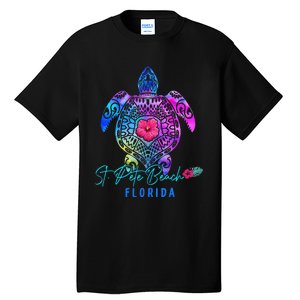 St. Pete Beach Florida Tie Dye Sea Turtle Vacation 2024 Tall T-Shirt