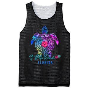 St. Pete Beach Florida Tie Dye Sea Turtle Vacation 2024 Mesh Reversible Basketball Jersey Tank