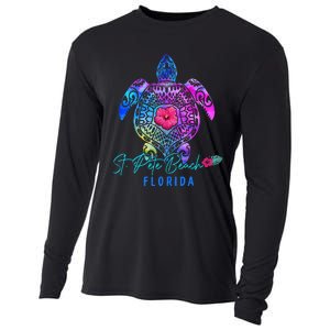 St. Pete Beach Florida Tie Dye Sea Turtle Vacation 2024 Cooling Performance Long Sleeve Crew