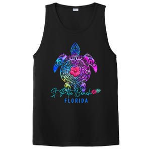 St. Pete Beach Florida Tie Dye Sea Turtle Vacation 2024 PosiCharge Competitor Tank