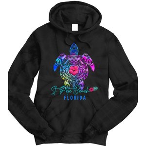 St. Pete Beach Florida Tie Dye Sea Turtle Vacation 2024 Tie Dye Hoodie