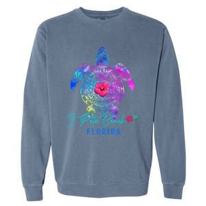 St. Pete Beach Florida Tie Dye Sea Turtle Vacation 2024 Garment-Dyed Sweatshirt