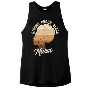 Strong Proud Black Nurse Black History Ladies PosiCharge Tri-Blend Wicking Tank