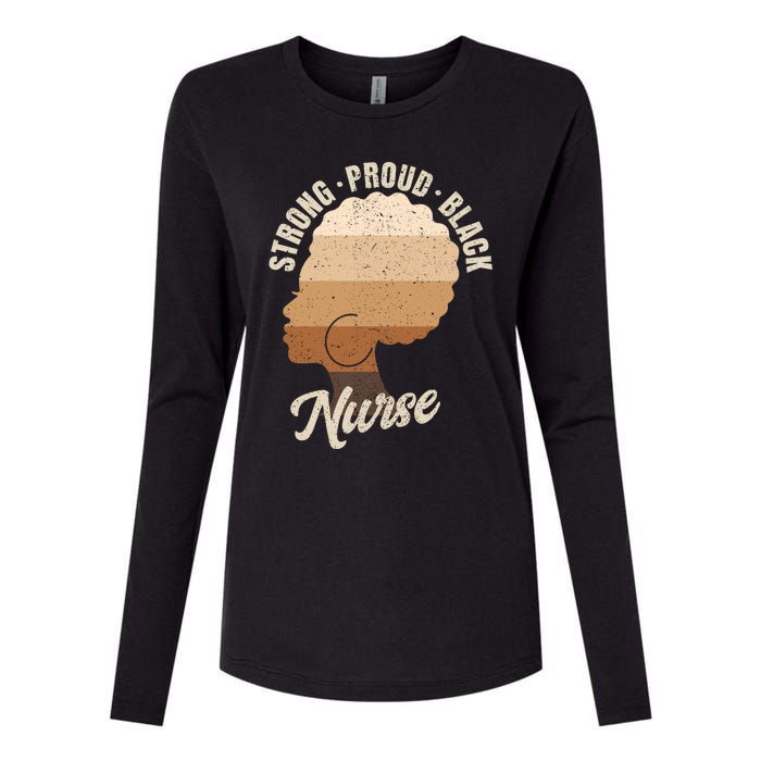 Strong Proud Black Nurse Black History Womens Cotton Relaxed Long Sleeve T-Shirt