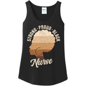 Strong Proud Black Nurse Black History Ladies Essential Tank