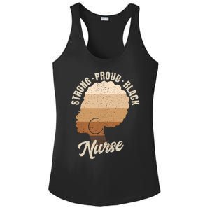 Strong Proud Black Nurse Black History Ladies PosiCharge Competitor Racerback Tank