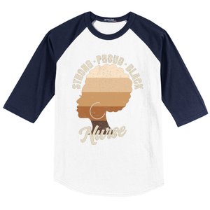 Strong Proud Black Nurse Black History Baseball Sleeve Shirt