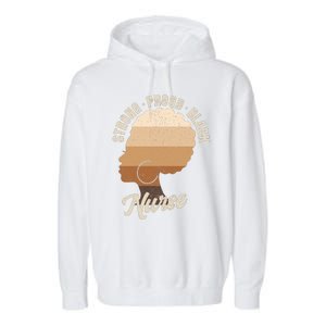 Strong Proud Black Nurse Black History Garment-Dyed Fleece Hoodie