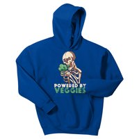 Skeleton Powered By Veggies Vegetarian Lover Cool Gift Kids Hoodie