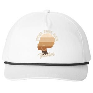 Strong Proud Black Teacher Black History Snapback Five-Panel Rope Hat