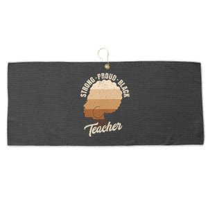 Strong Proud Black Teacher Black History Large Microfiber Waffle Golf Towel