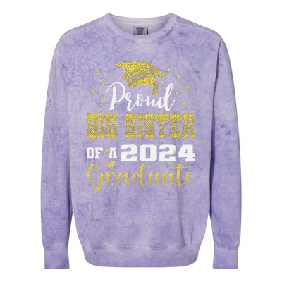 Super Proud Big Sister 2024 Graduate Awesome Family College Colorblast Crewneck Sweatshirt