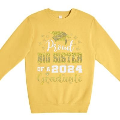 Super Proud Big Sister 2024 Graduate Awesome Family College Premium Crewneck Sweatshirt