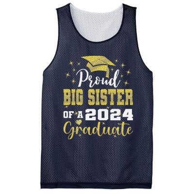 Super Proud Big Sister 2024 Graduate Awesome Family College Mesh Reversible Basketball Jersey Tank