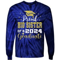 Super Proud Big Sister 2024 Graduate Awesome Family College Tie-Dye Long Sleeve Shirt