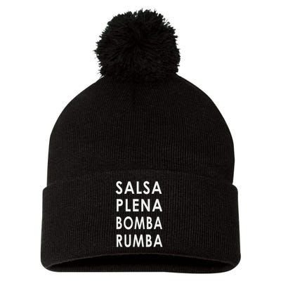 Salsa Plena Bomba Rumba Pom Pom 12in Knit Beanie