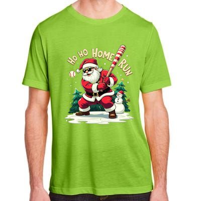 Santa Playing Baseball Ho Ho Home Run Baseball Christmas Cute Gift Adult ChromaSoft Performance T-Shirt