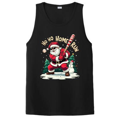 Santa Playing Baseball Ho Ho Home Run Baseball Christmas Cute Gift PosiCharge Competitor Tank