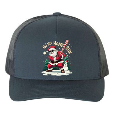 Santa Playing Baseball Ho Ho Home Run Baseball Christmas Cute Gift Yupoong Adult 5-Panel Trucker Hat